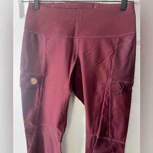 Fjallraven Maroon Leggings